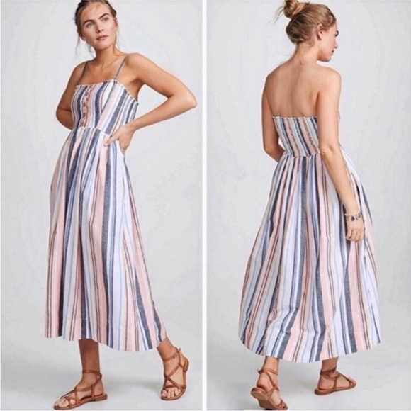 Free People Lilah Pleated Tube Dress Removable Straps Size Medium NEW - Picture 6 of 16